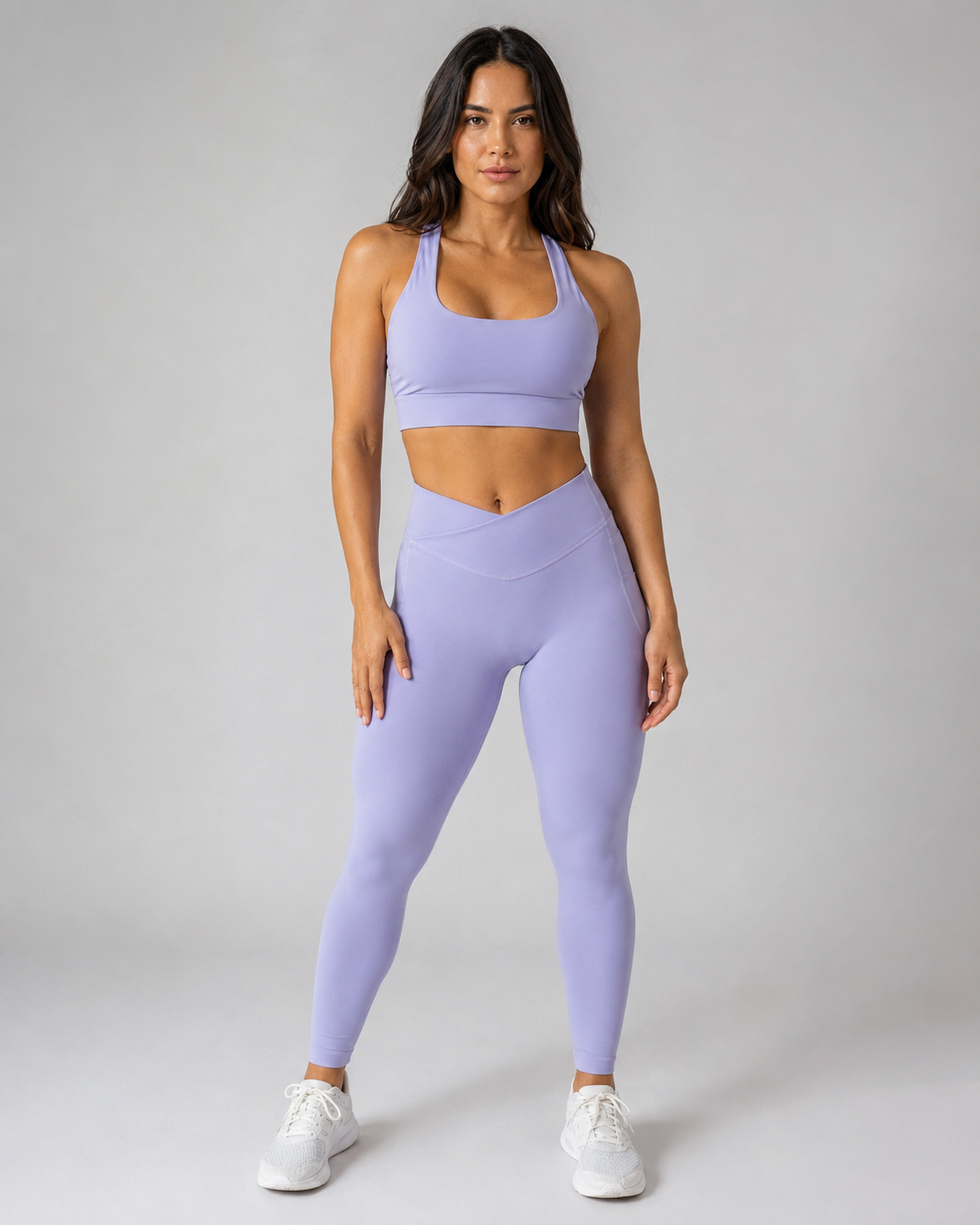 CrissCross Yoga Set - Lavender - Solid Athletics