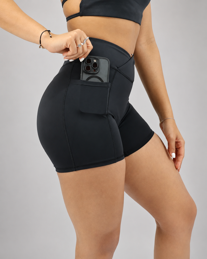 Crossover Pocket Biker Shorts