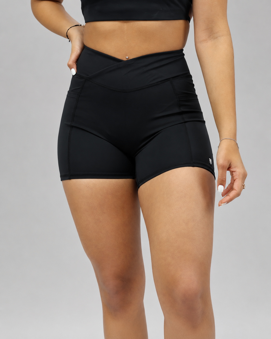 Crossover Pocket Biker Shorts
