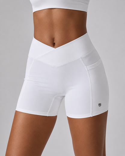 Crossover Pocket Biker Shorts