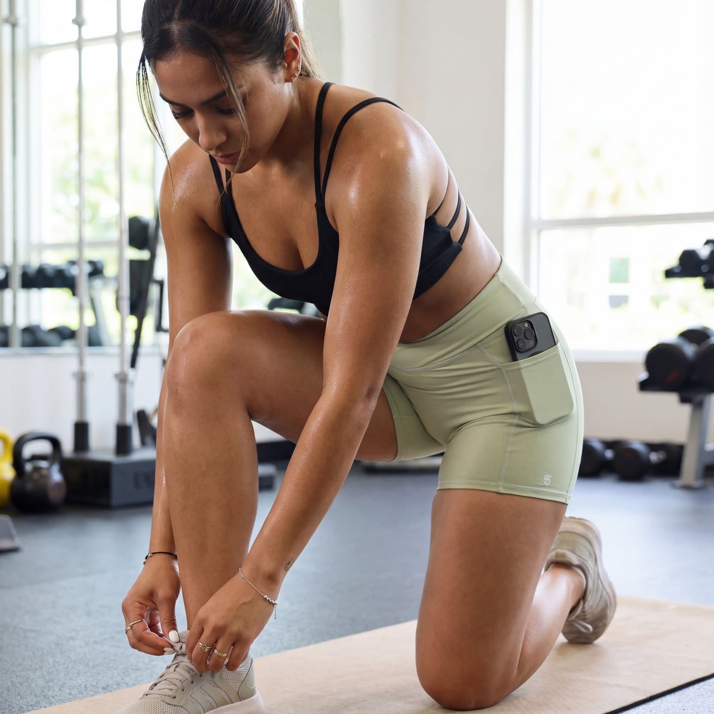 Crossover Pocket Biker Shorts